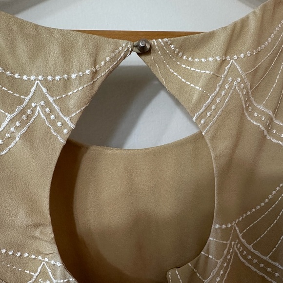 Antonio Melani Classy lined zip dress kaki color excellent preowned sz2 Party - Picture 15 of 16